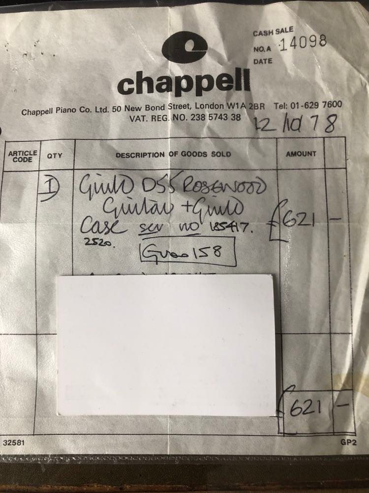 Guild D55 1978 original receipt.jpg